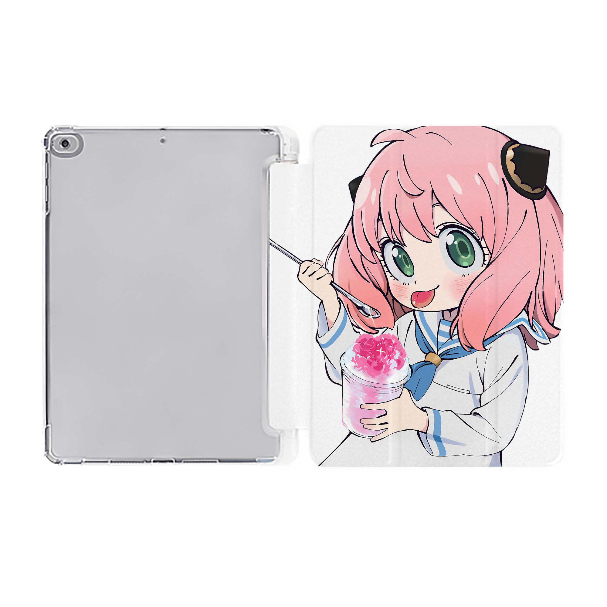 （画像用） SPY×FAMILY间谍家家酒 IPad ケース ペン収納付き 三つ折りスタンド PUレザー×シリコン 対応機種9.5/10.5/10.9インチ